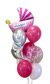 Σύνθεση για Νεογέννητο κορίτσι με Foil Καροτσάκι